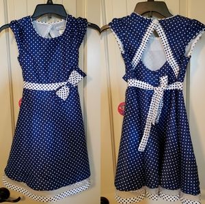 Blue and White Dress